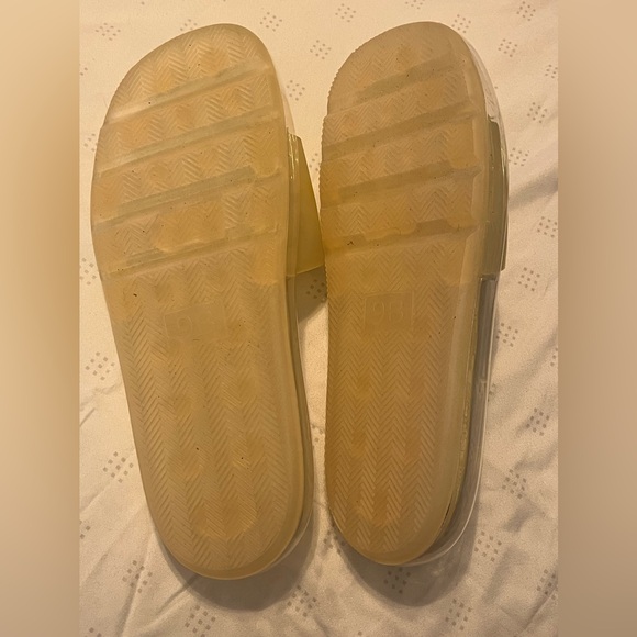 Tory Burch Women's Size 9B Ivory Logo Bubble Jelly Slide Sandal Shoes - Picture 2 of 2